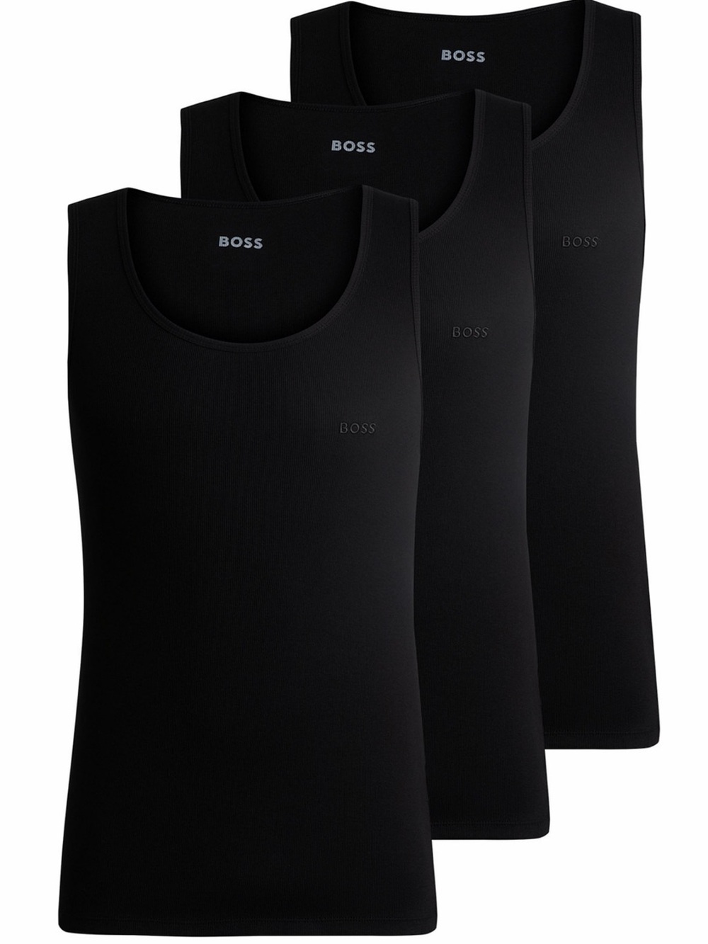 Boss Men's Black Crewneck Tank Top 3-Pack